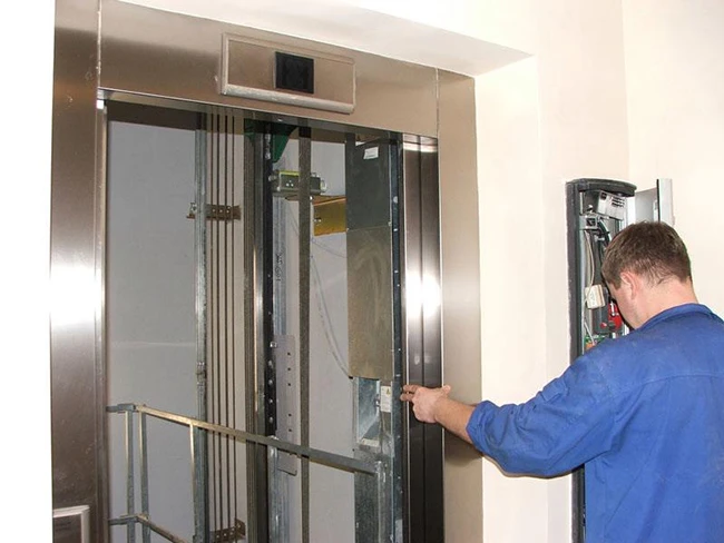 installation process of the elevator